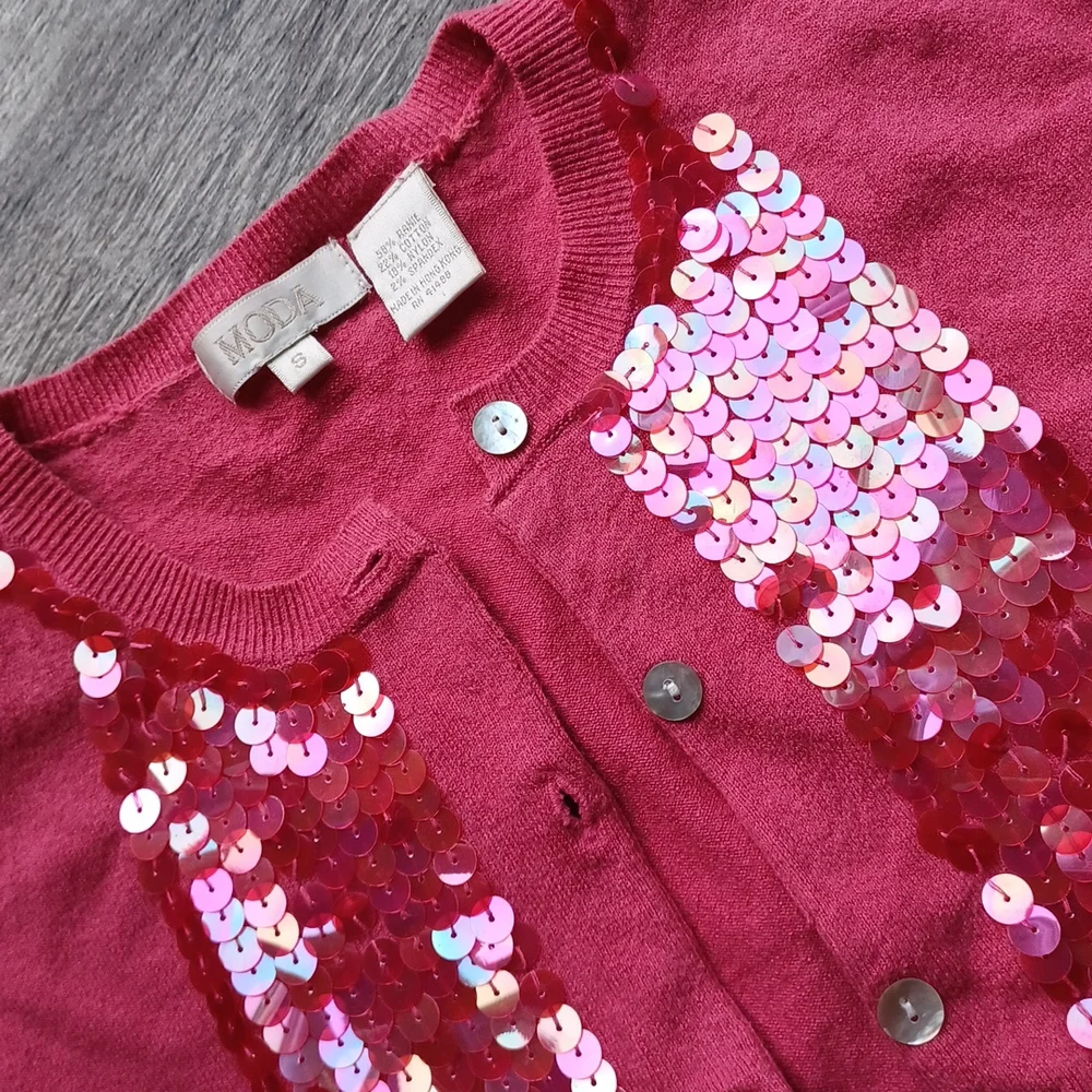 Sequined Vintage Cardigan - Picture 3 of 5